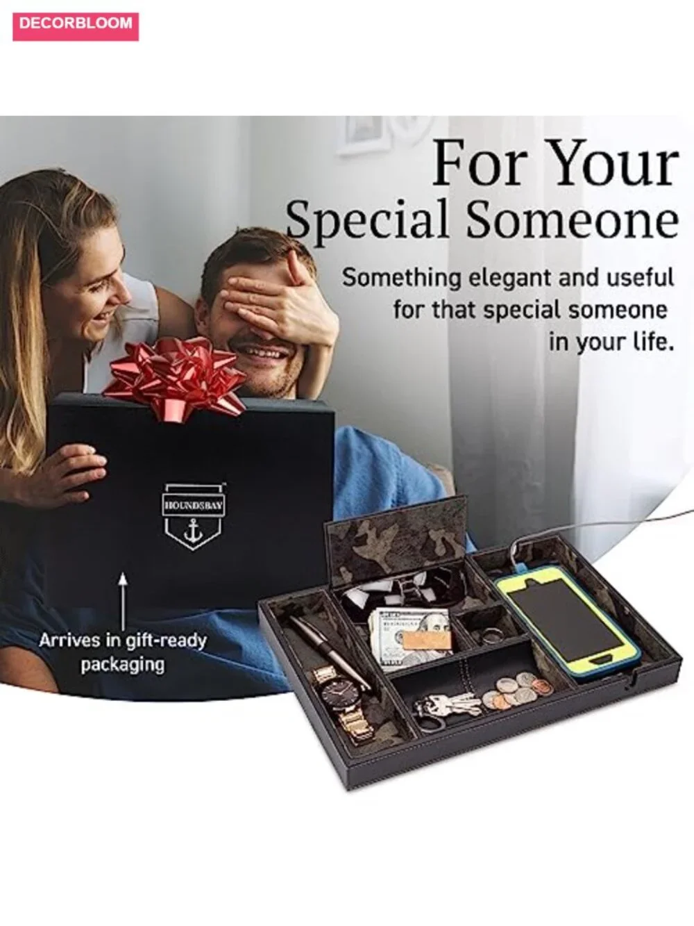 Handmade PU Leather EDC Tray, Nightstand Organizer, Scratch Resistant